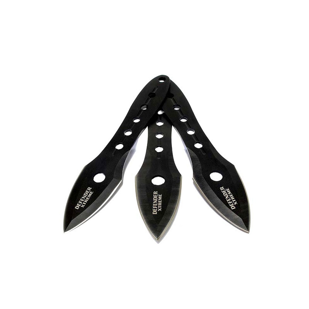 SAMPLE - Shadow Triad Balanced Throwing Knife Set - Black Steel