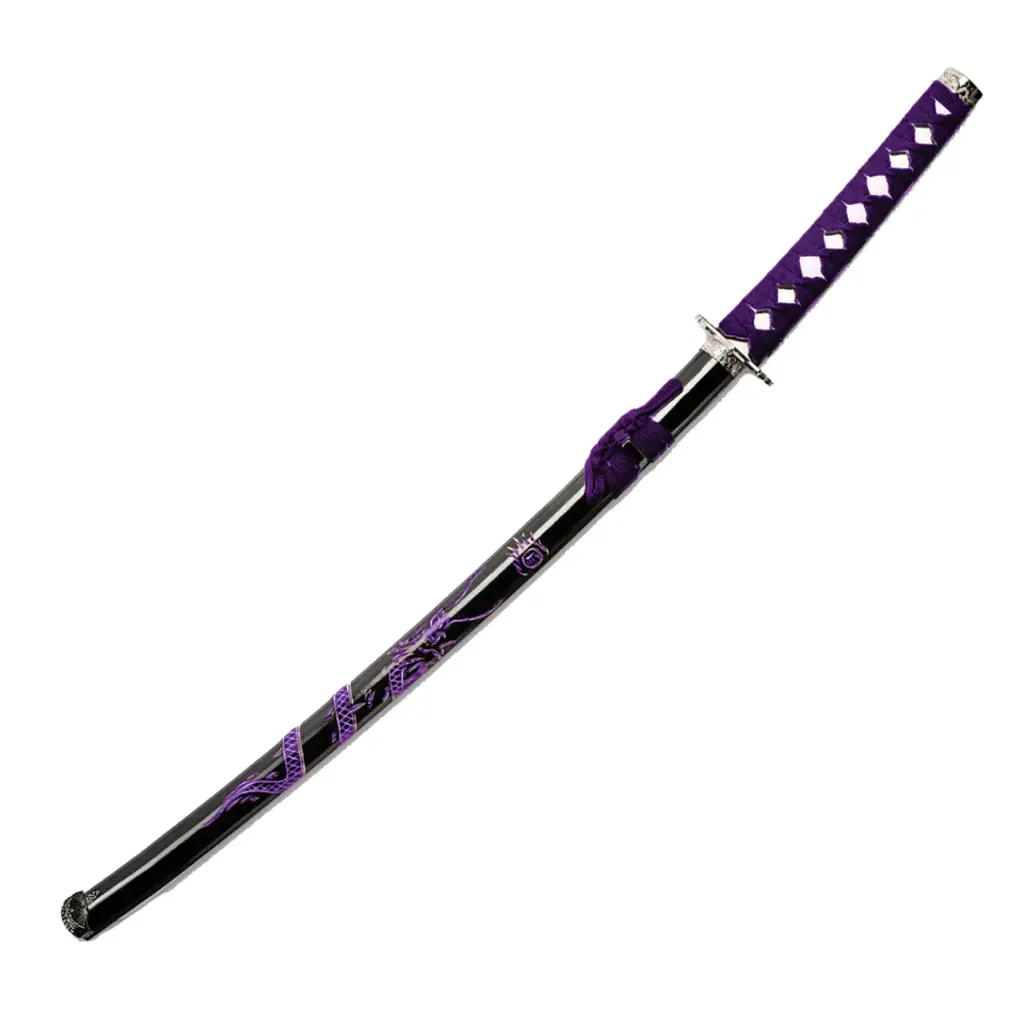Dragon Eclipse Fantasy Katana Sword - Black Purple