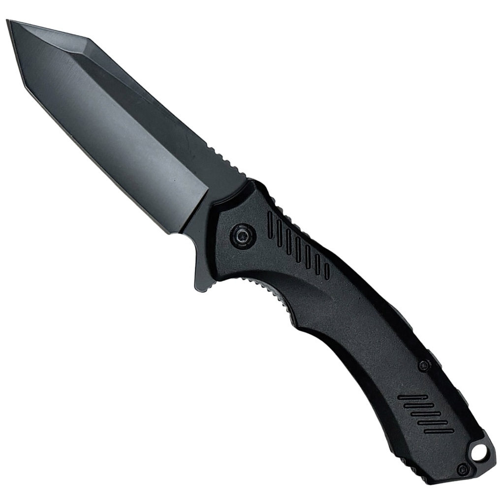 Shadowline Tactical Flipper Pocket Knife - Black Aluminum