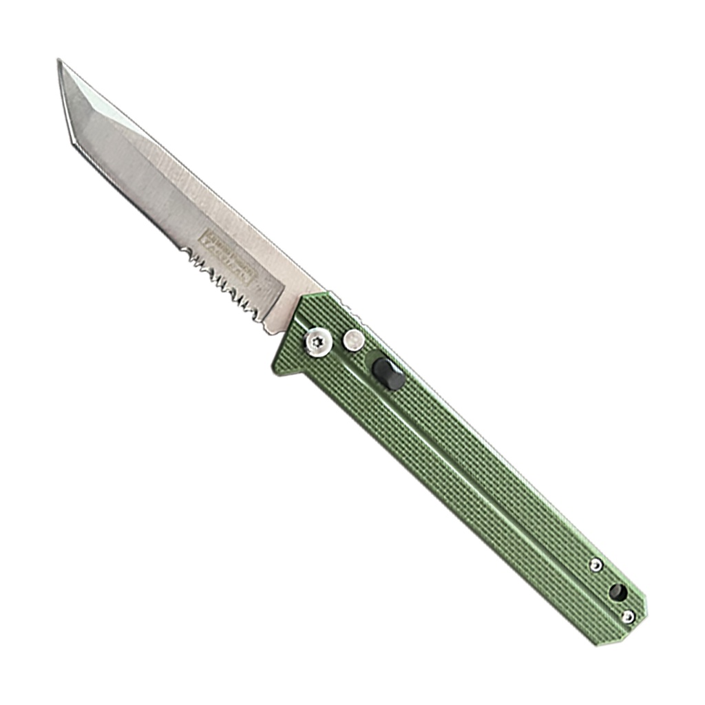 Ranger Signal Safety-Locked Tanto Automatic Knife - G10 Green