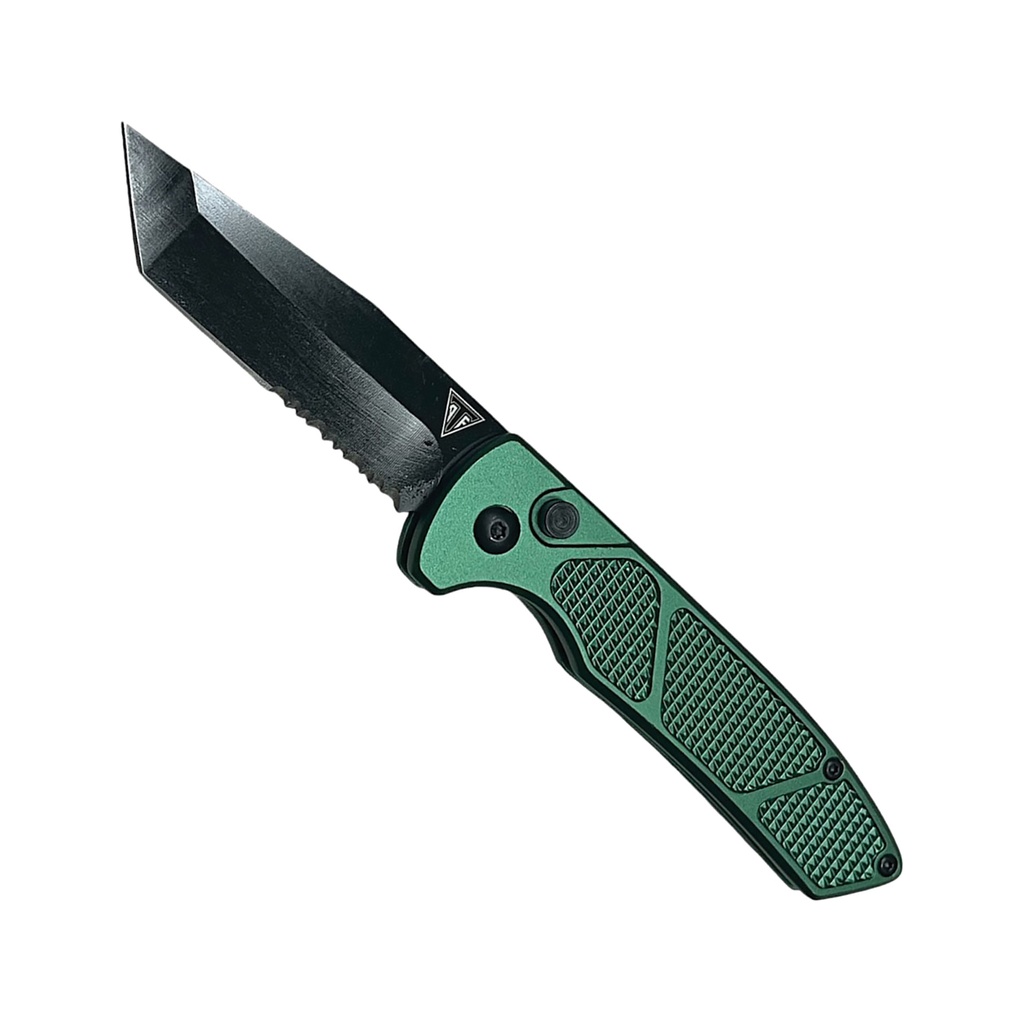 Vanguard Rapid-Deploy Tactical Automatic Knife - Green Tanto
