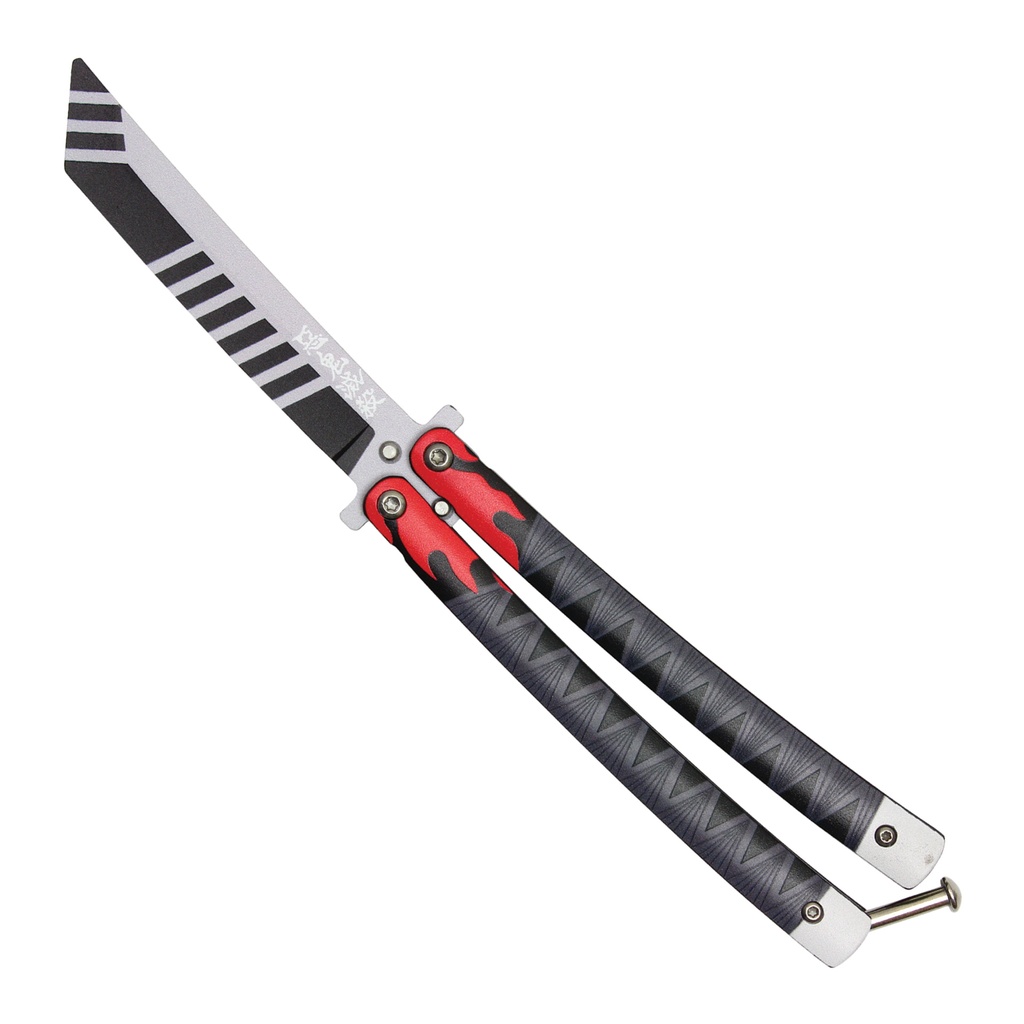 Hinokami Resolve Butterfly Trainer Knife - Red/Black Aluminum