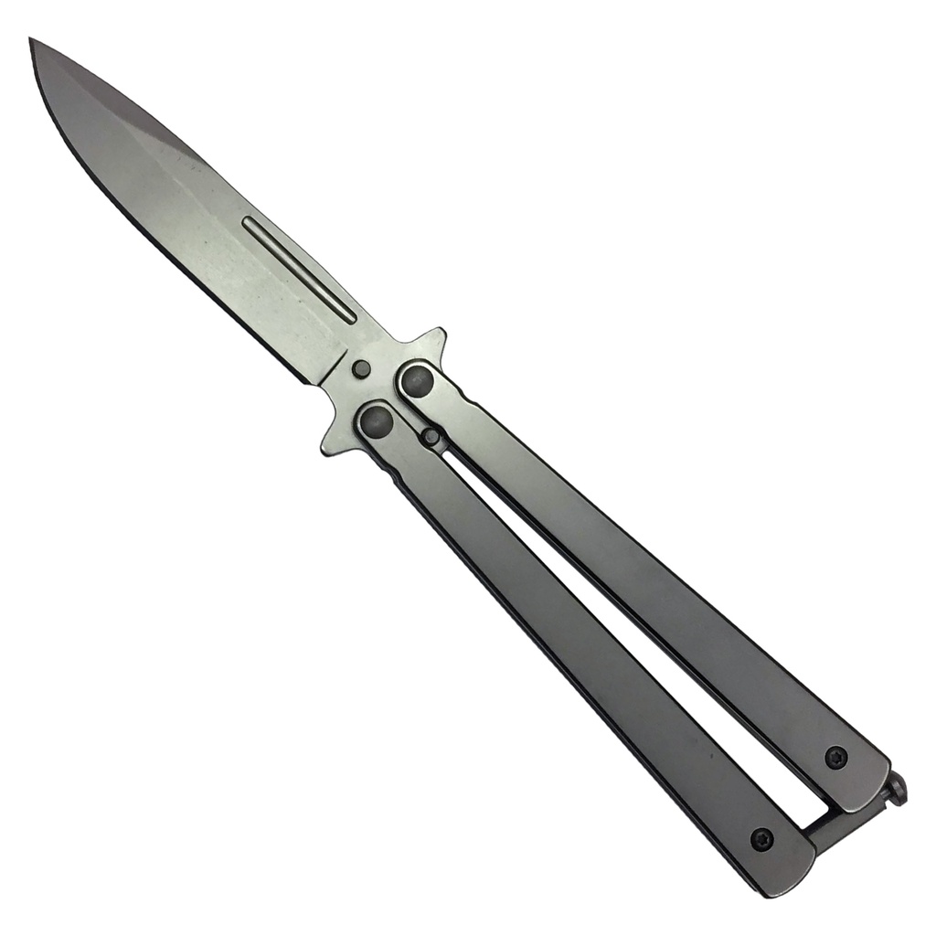 GlideFrame Precision Butterfly Knife - Gray Titanium