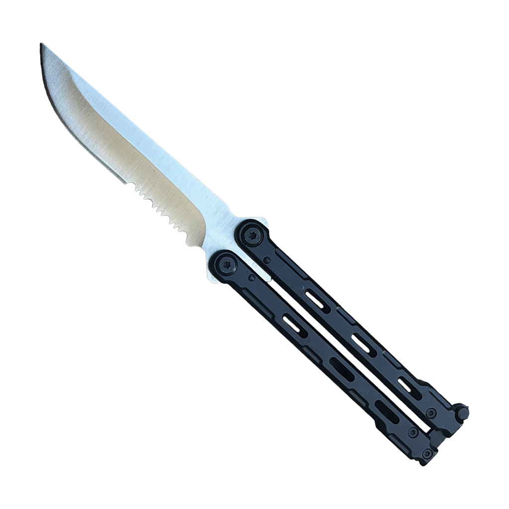 Monolith Steel Precision Butterfly Knife - Matte Stainless