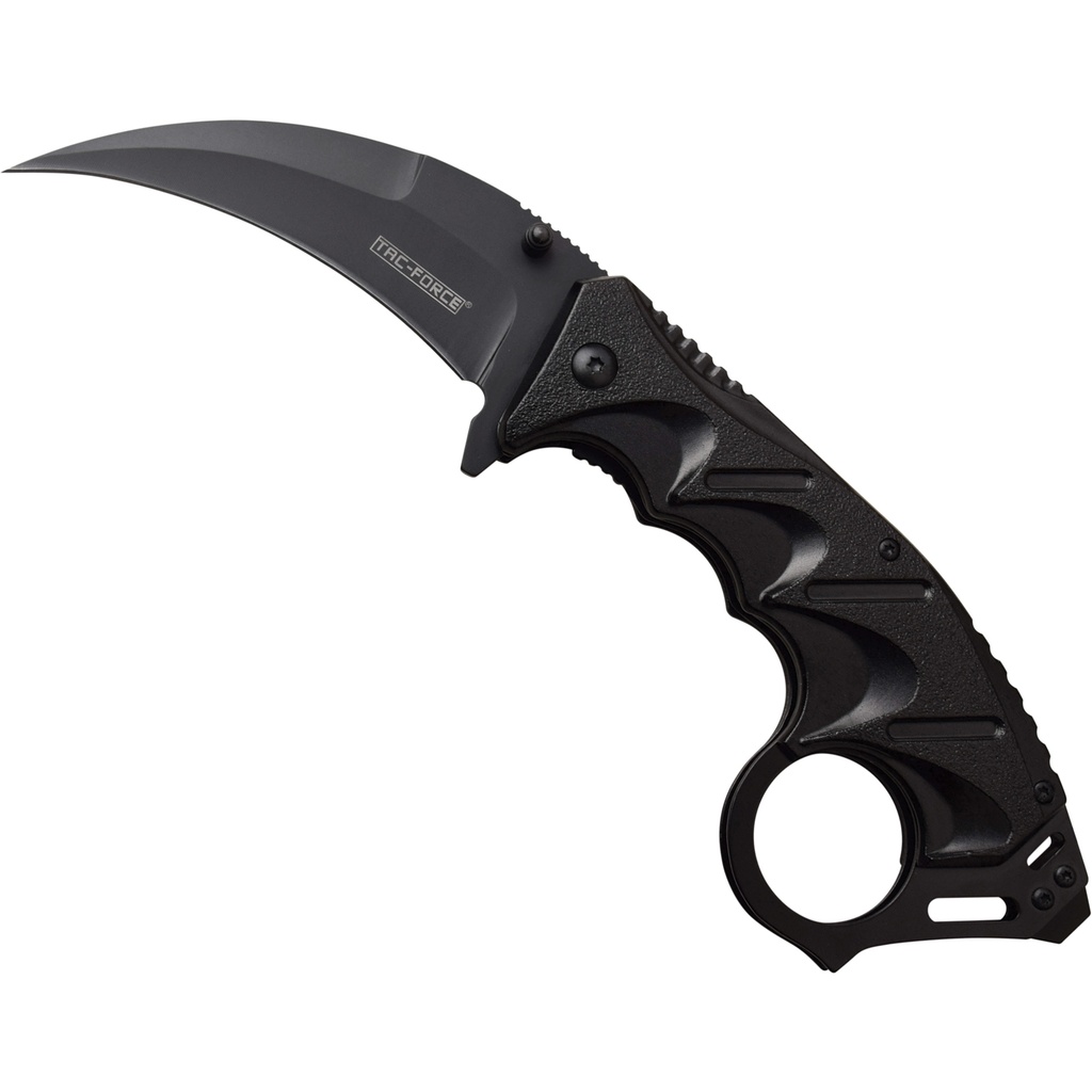 Stealth Ring Rapid-Assist Karambit Knife - Midnight Black