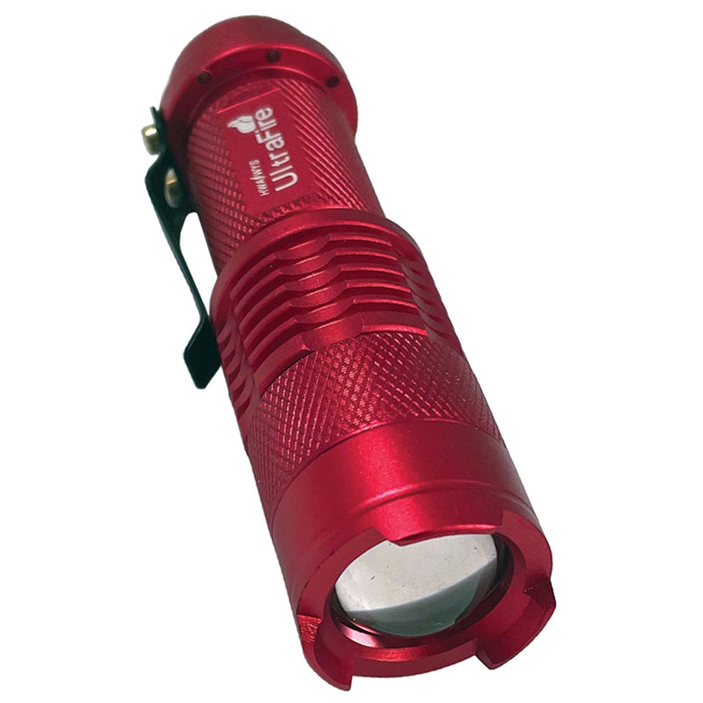 Signal Beacon Waterproof Pocket Flashlight - Red Anodized
