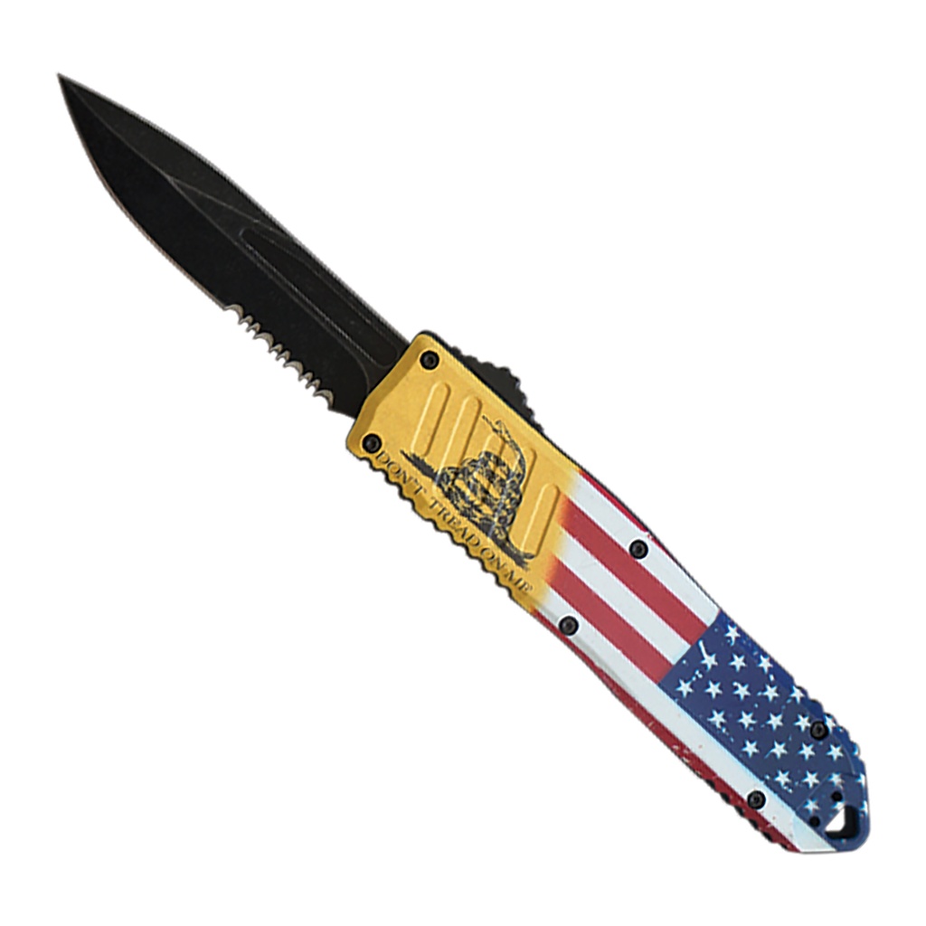Gadsden Patriot Quick-Deploy OTF Knife - USA Flag