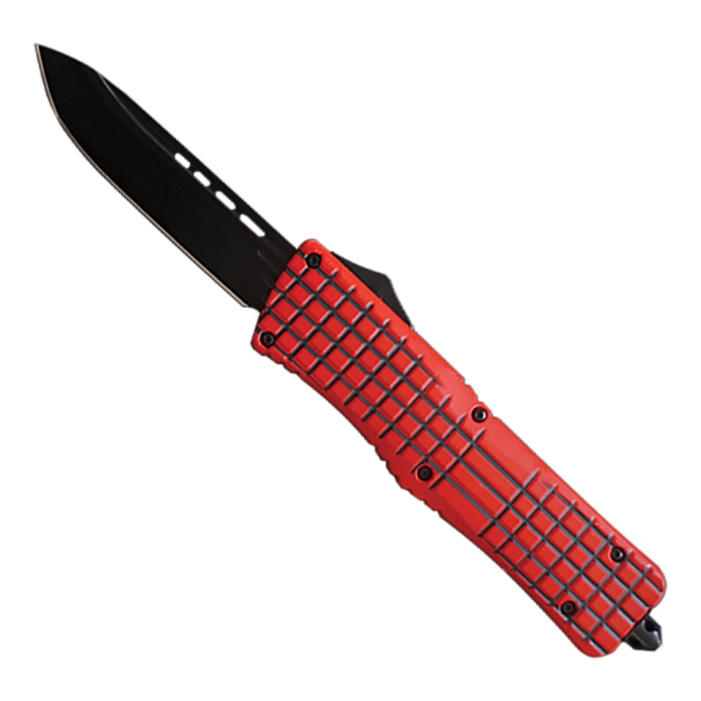 Gridline Signal Single-Action OTF Knife - Red Aluminum
