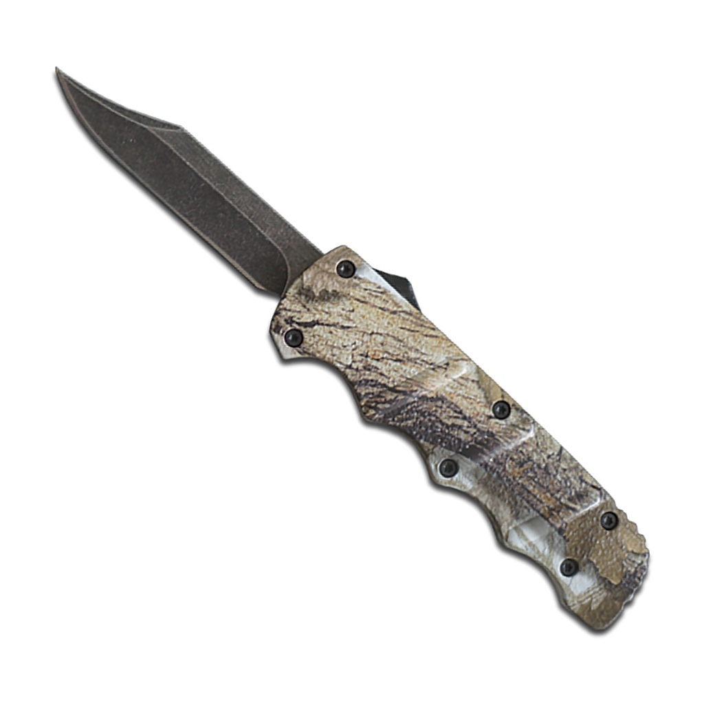 Fieldcraft Bowie OTF Knife - Brown Camo