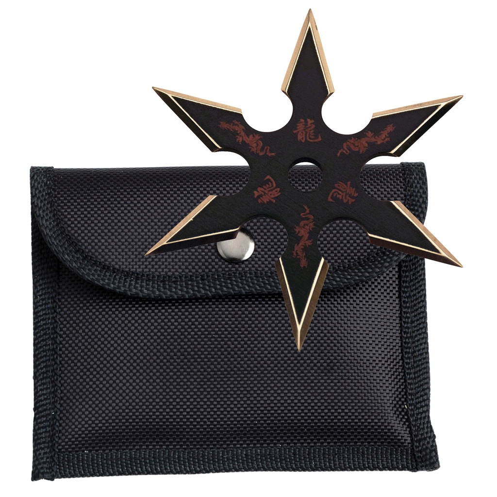 Shadow Sigil Balanced 6-Point Throwing Star - Black