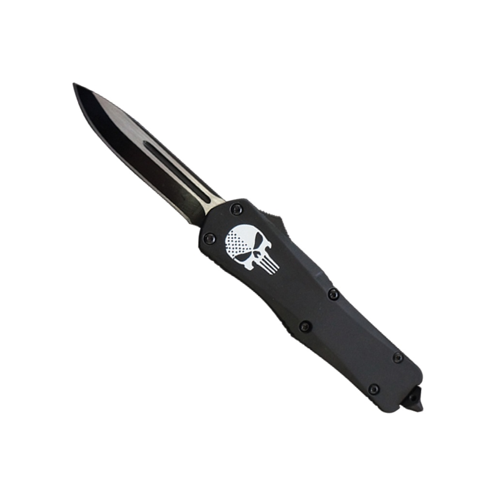 Covert Punisher Single-Action OTF Knife - Black Aluminum