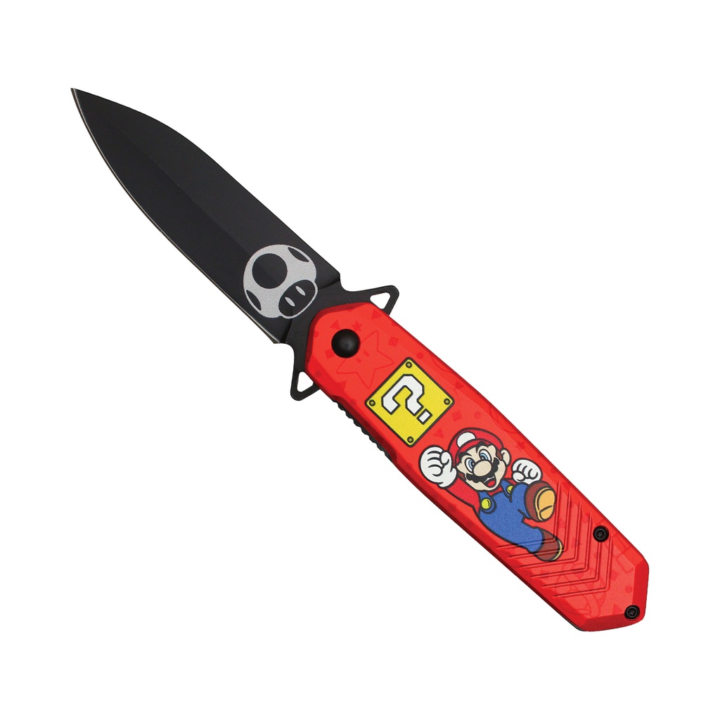 Power-Up Plumber Quick-Deploy Assisted Pocket Knife - Red Handle