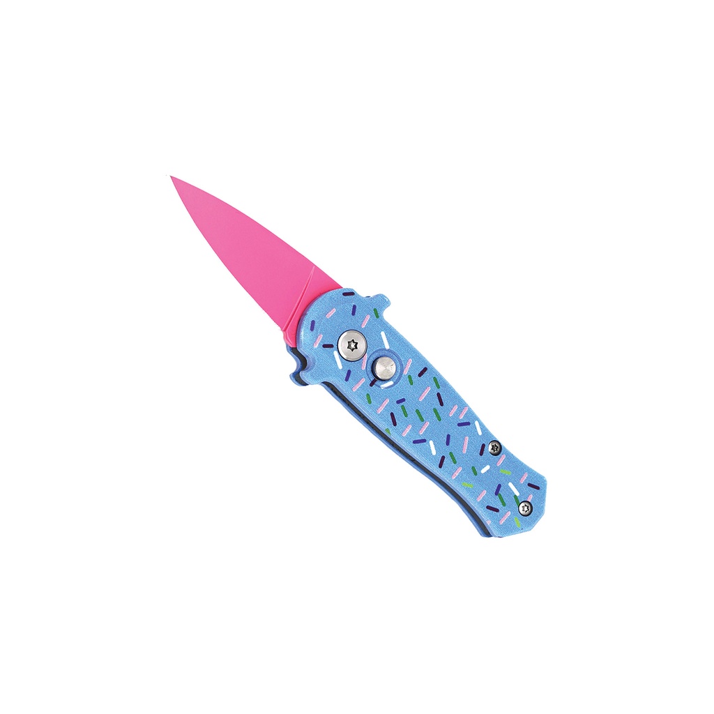 Sprinkle Strike Mini California Legal Automatic Knife - Blue Cupcake