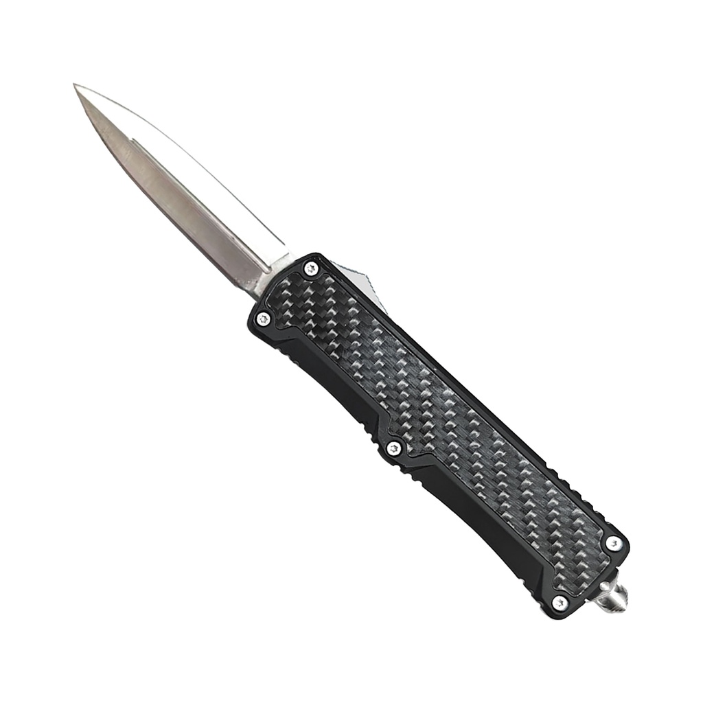 Carbon Weave Twin-Edge OTF Dagger Knife - Carbon Fiber