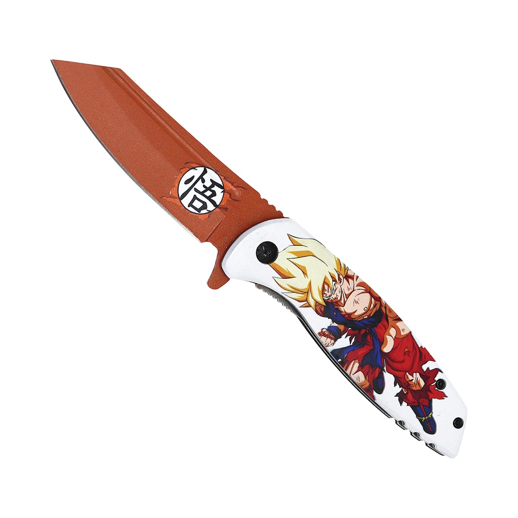 Super Saiyan Surge Quick-Deploy Spring Assisted Knife - Orange