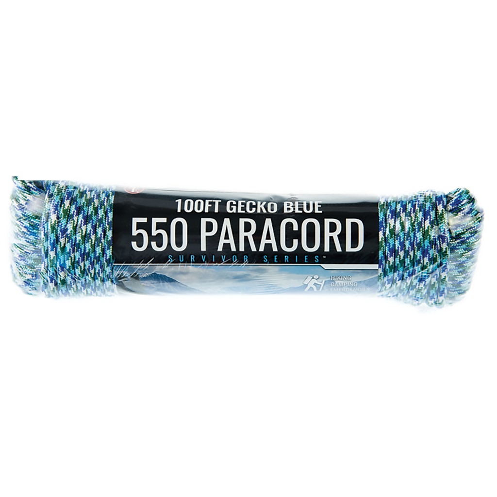 Gecko Camo Survivor-Grade 550 Paracord - Blue Camo