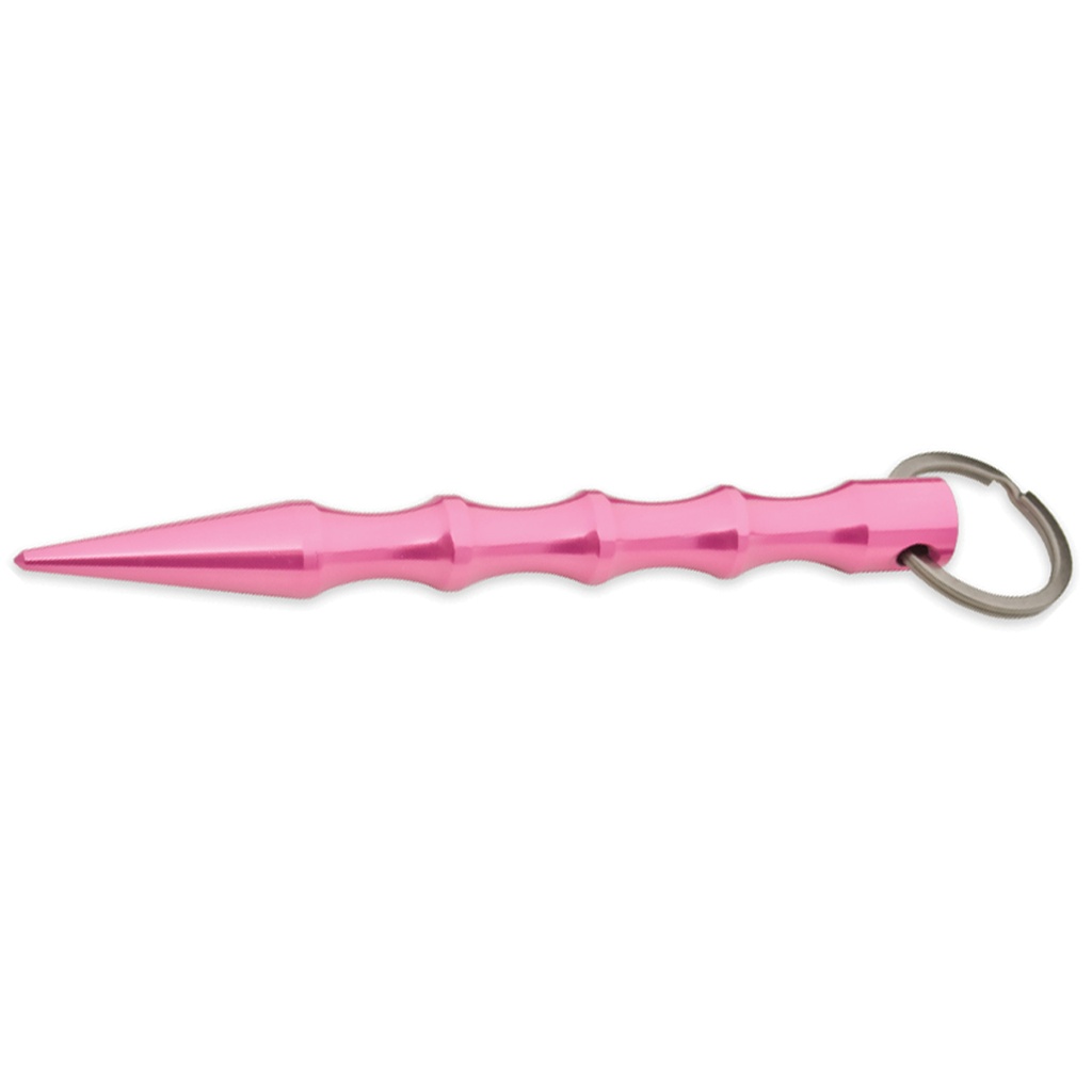 Elegant Defender Discreet Kubaton Keychain - Pink Aluminum