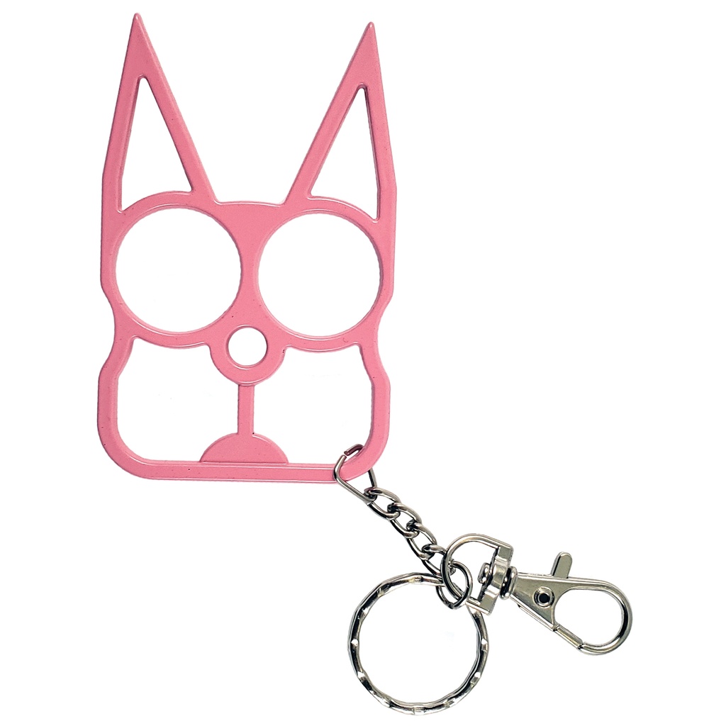 Feline Guard Discreet Self-Defense Keychain - Metallic Pink