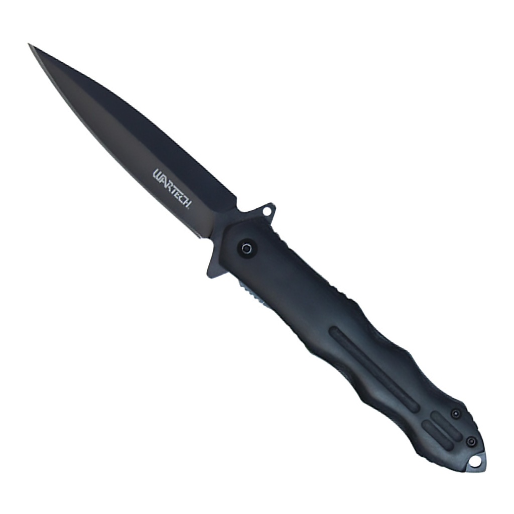 Damascus Shadow Assisted Opening Knife - Black Wood