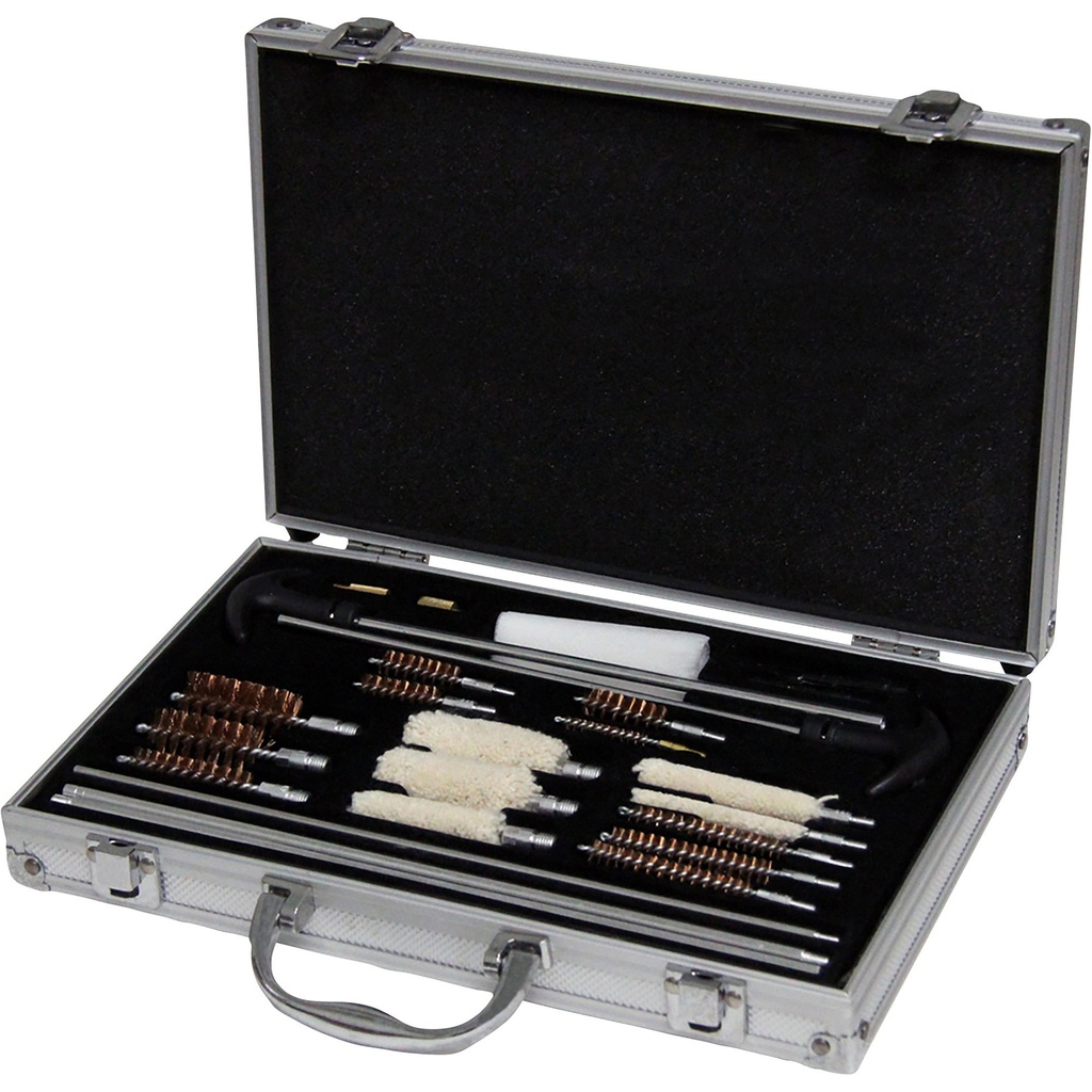 Range-Ready Order Universal Gun Cleaning Kit - Silver Aluminum Case