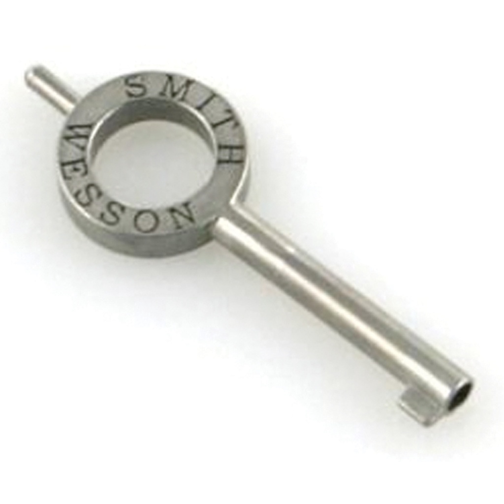 Ring-Ready Control Handcuff Key - Satin Silver