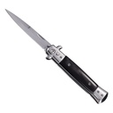 Midnight Bayonet Quick-Button Stiletto Switchblade - Black Wood