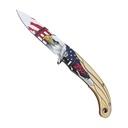 SAMPLE - Eagle Legacy Commemorative Spring-Assisted Knife - Gold USA Flag