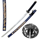 Blue Dragon Samurai Sword with Plastic Scabbard
