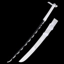 Mono Edge Fantasy Katana Sword - Black Blade White Wrap