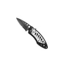 Stealth Flea Compact Switchblade Knife - Black Silver