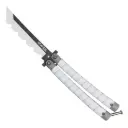 Shadow Spine Flip-Tuned Butterfly Knife - Two-Tone Steel