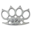 Hard Ride Chrome-Line Brass Knuckles - Polished Silver