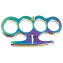 Crusader Halo Buckle-Ready Brass Knuckles - Rainbow Finish