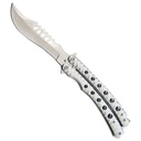 RidgeGrip Recurve Butterfly Knife - Silver