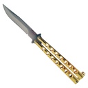 Airframe Balance Balisong Butterfly Knife - Gold Steel