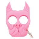 Bulldog Guard Two-Finger Self Defense Keychain - Pink ABS