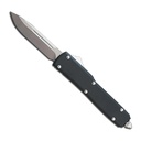 Executive Satin Clip-Point OTF Knife - Midnight Black