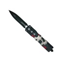 Skull Force Front-Switch OTF Knife - Matte Black