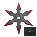 Crimson Sigil Balanced Throwing Star - Black/Red