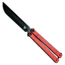 Redline Pivot Bearing-Driven Butterfly Knife - Red Aluminum