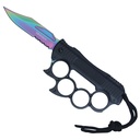 Spectrum Guard Rapid-Deploy Assisted Knuckle Knife - Rainbow Steel