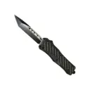 Stealth Vector Quick-Reset Double Action OTF Knife - Black Carbon Fiber