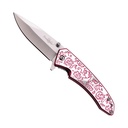 Velvet Thorn Spring-Assisted Pocket Knife - Rose Pink Aluminum