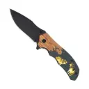 Alpha Howl Wilderness Wolf Spring Assisted Knife - Wood Handle