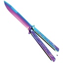 Selva Mirage Flip-Control Butterfly Trainer Knife - Rainbow Steel