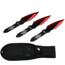 Defender-Xtreme 5.5" Black & Red 3 Piece Throwing Knife Set